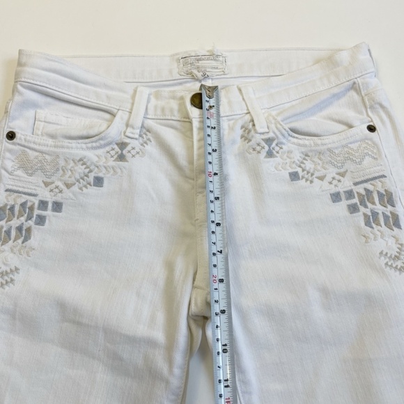 Current/Elliott The  Stiletto in Dirty White with Embroidery Sz 26 - Picture 12 of 16